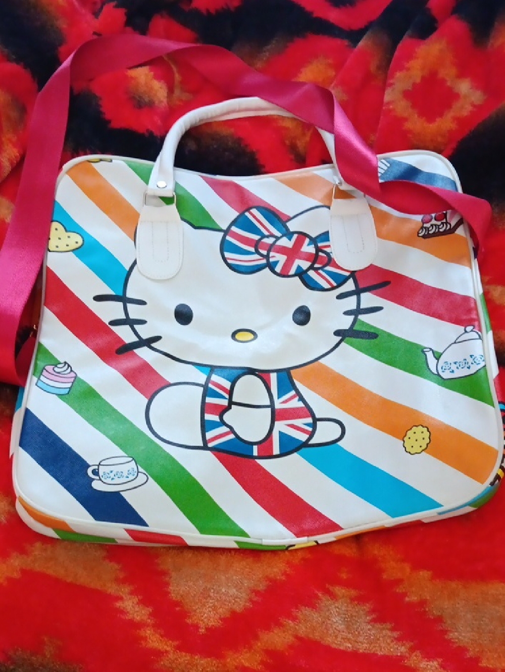 Hello Kitty Colorful Striped  Tote Bag